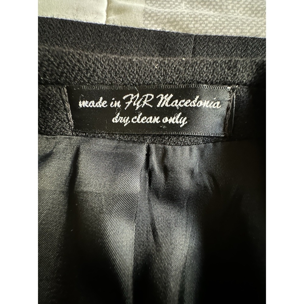 Andrew Fezza Fusion Lambswool and Cashmere Blazer 42R Black Three Button - Picture 8 of 11